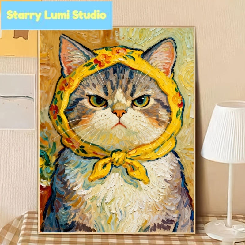 Home Decor Yellow - A Cat Wearing a Yellow Flower