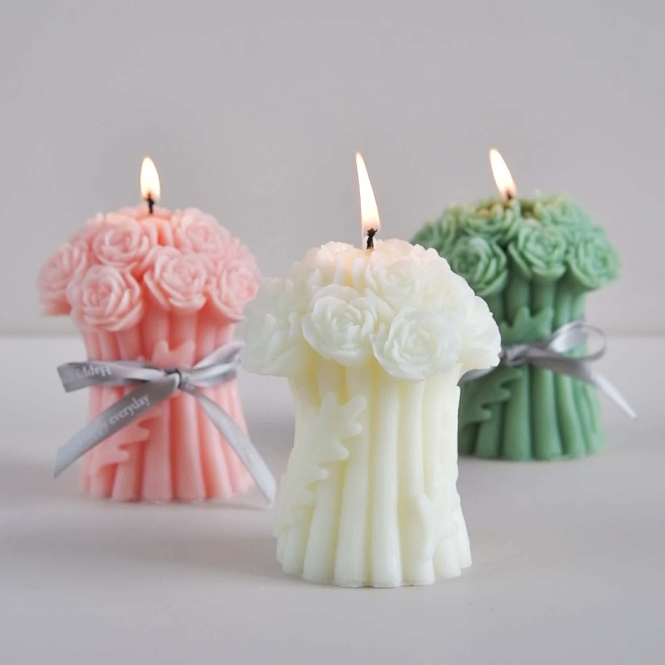 Home Decor Handmade - Handmade Decorative Flower Scented Candles for