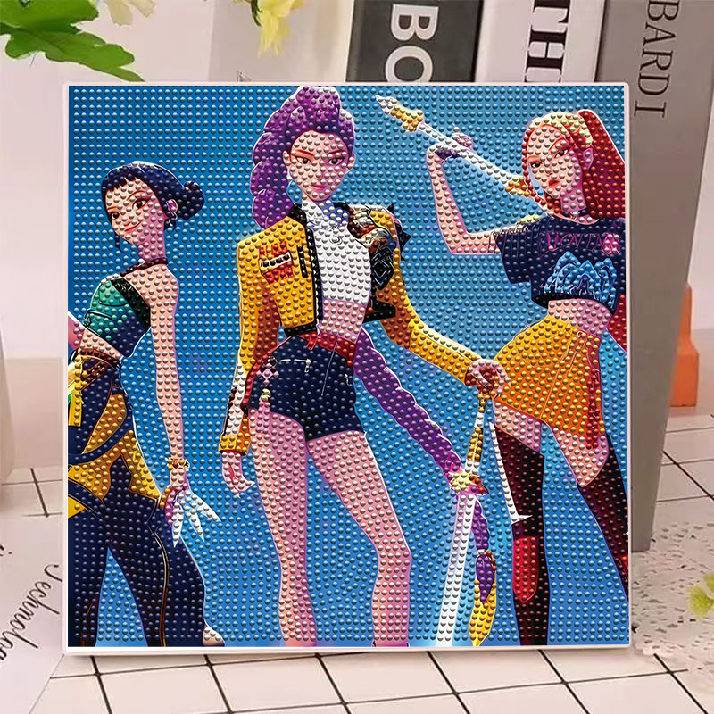 Home Decor Painting - Anime Hunters Gilrs Lumi Mila Zoi