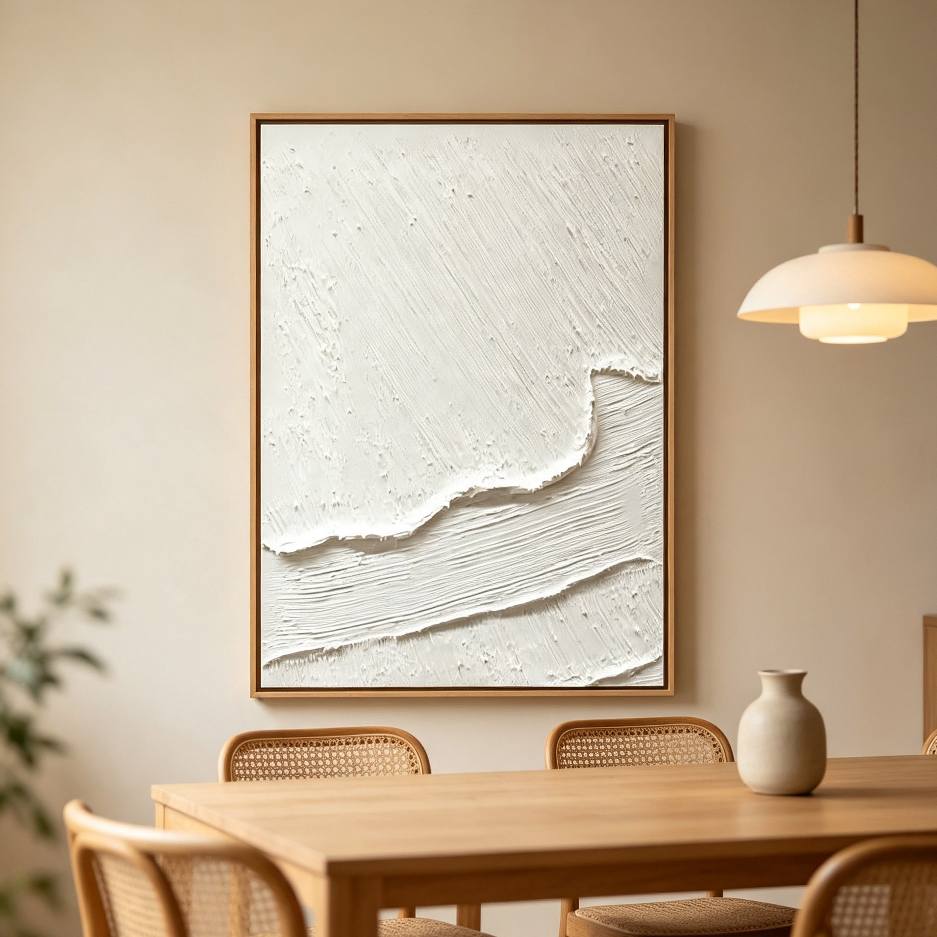 Hand-Painted White 3D Thick Te - đánh giá và giá Abstract Oil Painting