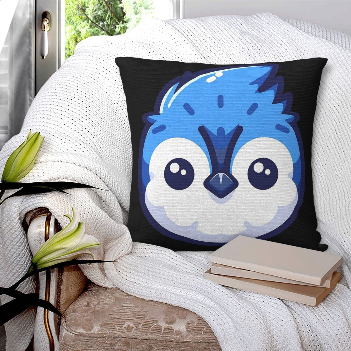 Cute Vectoral Blue Jay Face Sq - đánh giá và giá Home Decor Vector