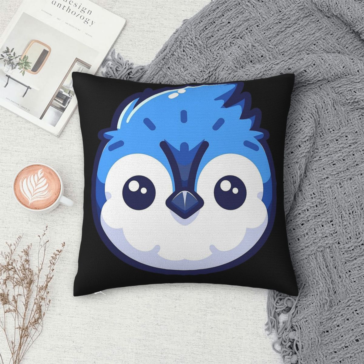 Cute Vectoral Blue Jay Face Sq - đánh giá và giá Home Decor Vector