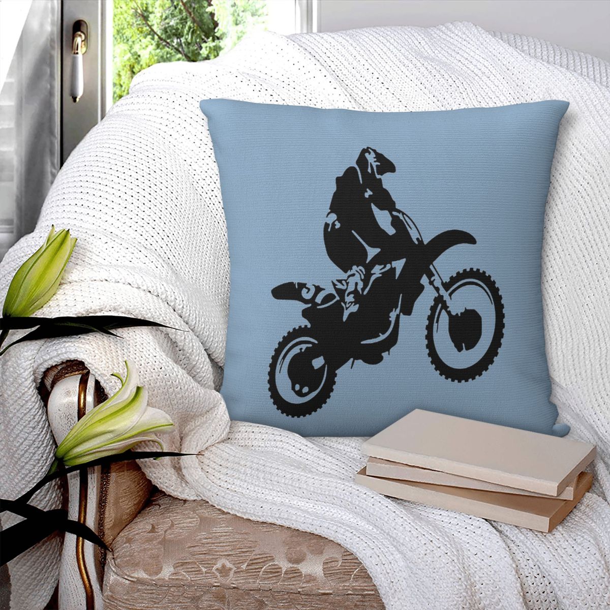 Moto X Dirt Bike Monotone Vect - đánh giá và giá Home Decor Vector