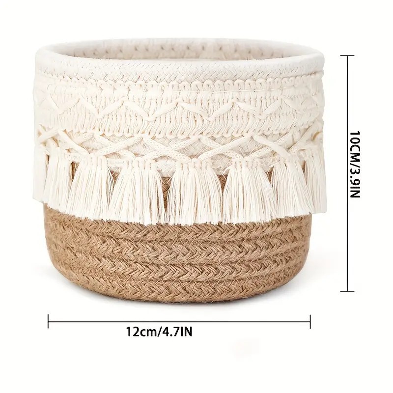 Boho Tassel Woven Storage Bask - đánh giá và giá Vanity Home Decor