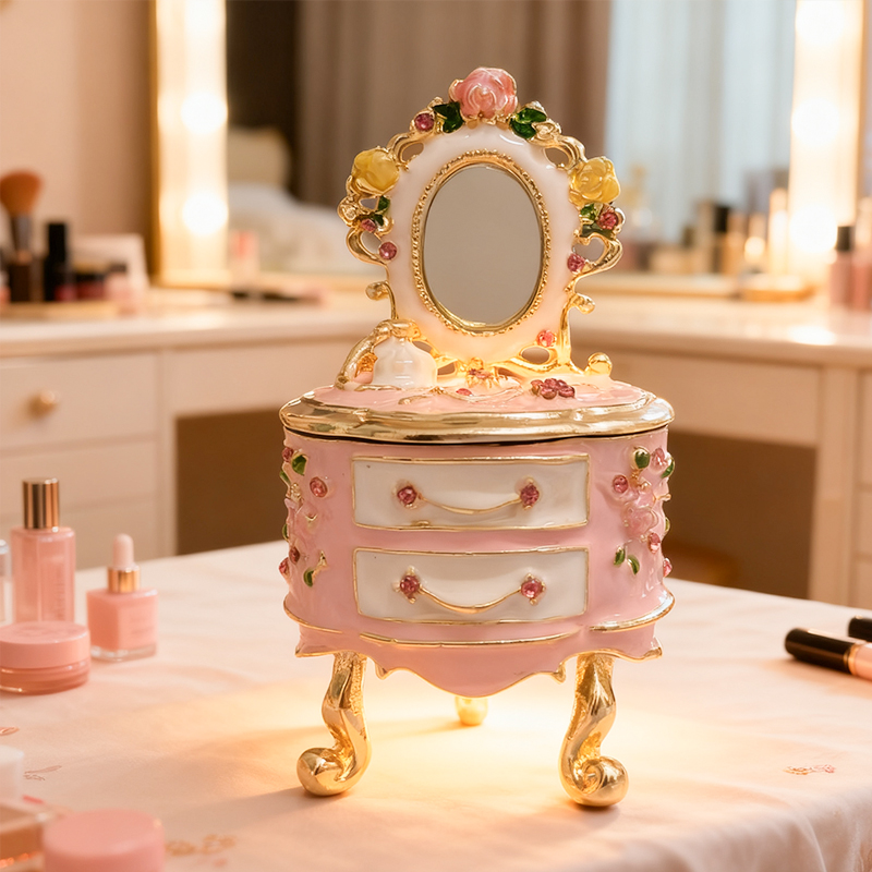 Hand-painted small jewelry box - đánh giá và giá Vanity Home Decor