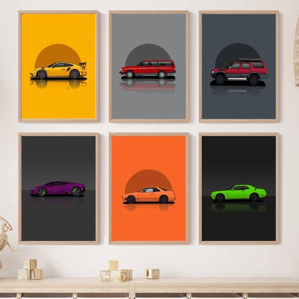 Cool Sport SUV Car Paper Poste - đánh giá và giá Home Decor Vector