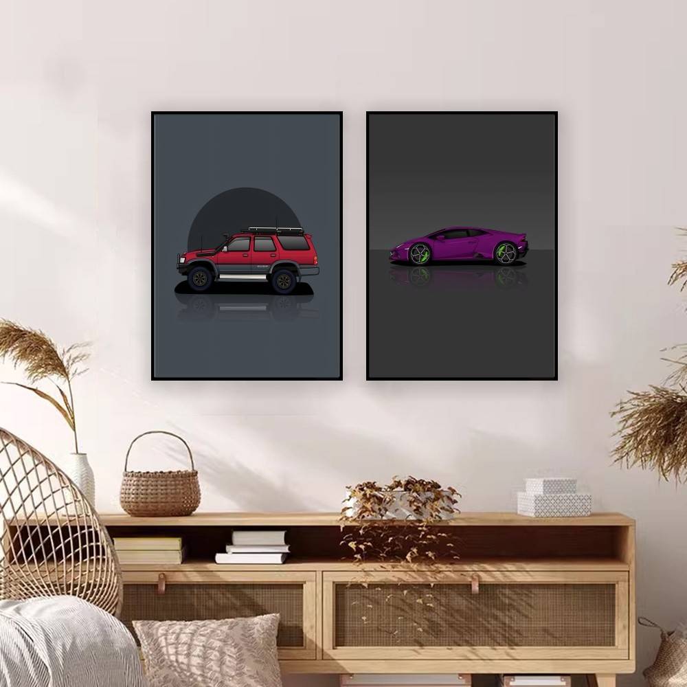 Cool Sport SUV Car Paper Poste - đánh giá và giá Home Decor Vector