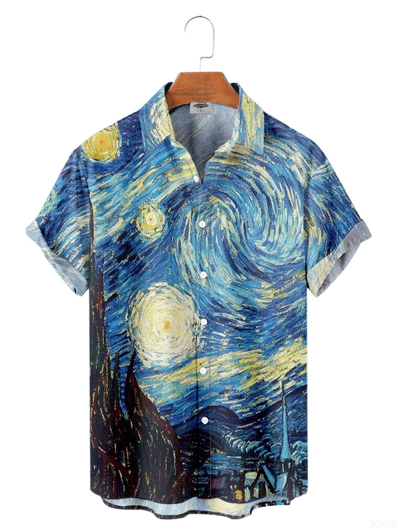 Men Shirts 3d Geometric Art Co - đánh giá và giá Abstract Oil Painting