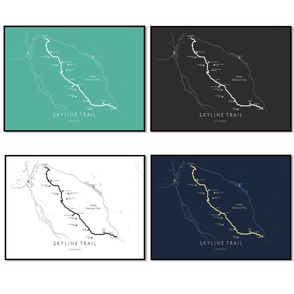 Skyline Trail Map, Canada Hiki - đánh giá và giá Home Decor Canada