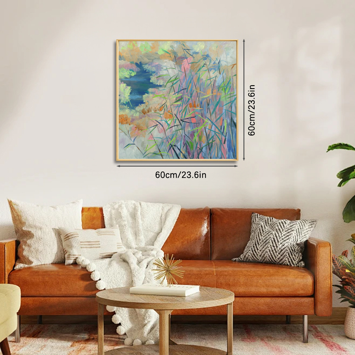 High-class living room decorat - đánh giá và giá Abstract Oil Painting