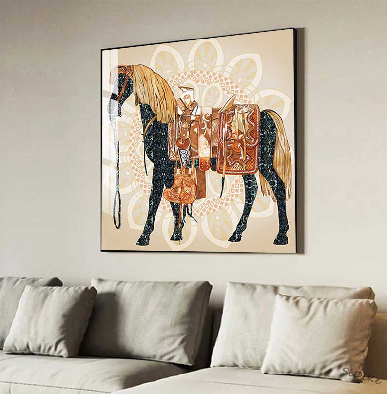 Modern Horses Canvas Painting  - đánh giá và giá Home Decor Hermes