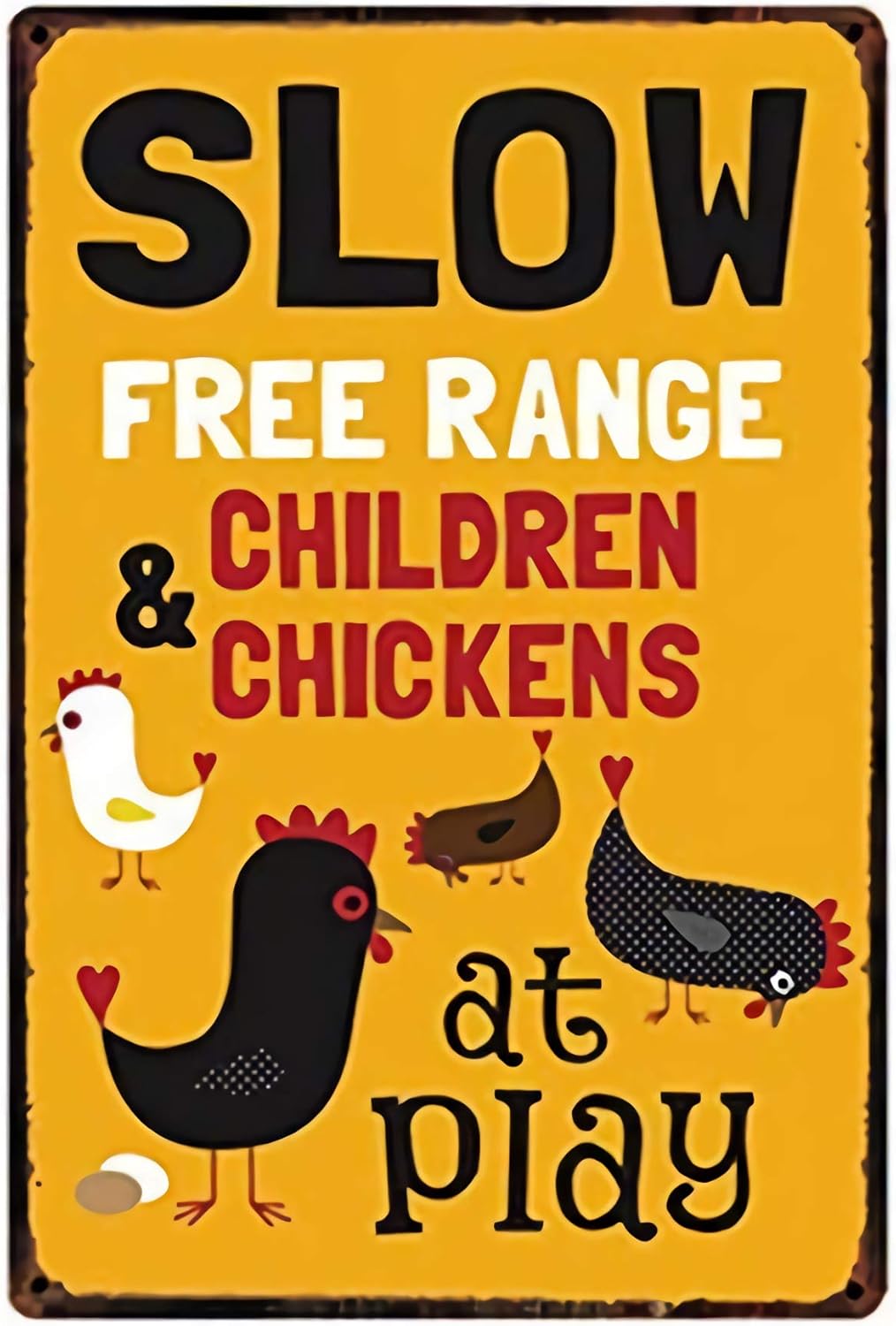 Tin Sign For Slow Free Range C - đánh giá và giá Home Decor Range