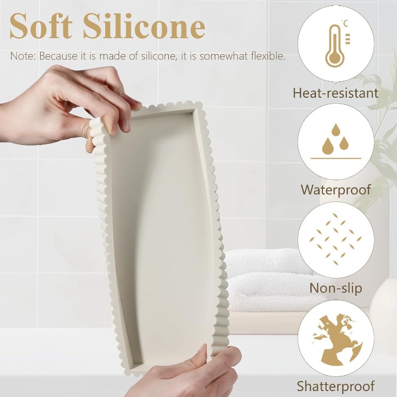 Silicone Fluted Edge Storage T - đánh giá và giá Vanity Home Decor