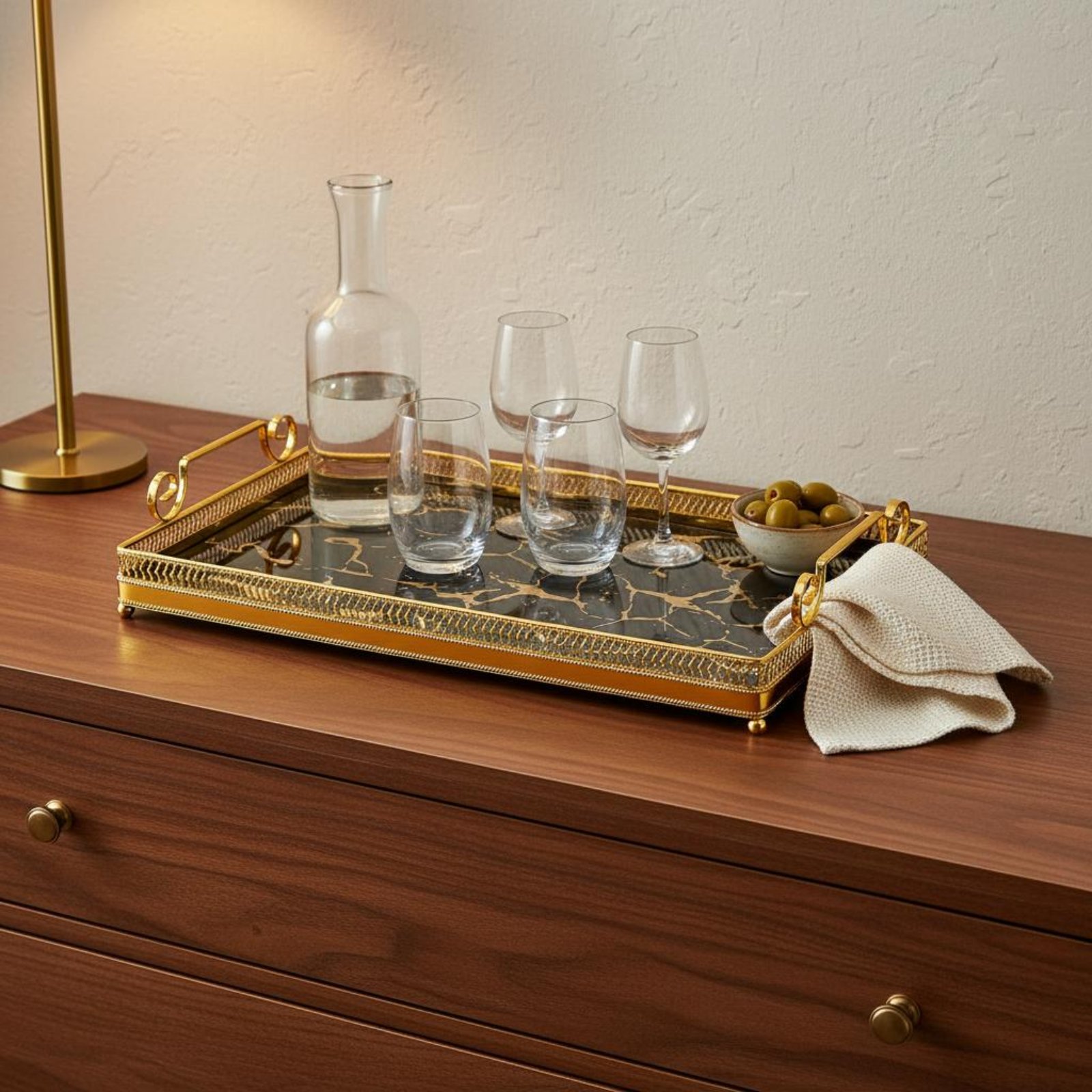 Decorative Mirror Tray Nordic  - đánh giá và giá Vanity Home Decor