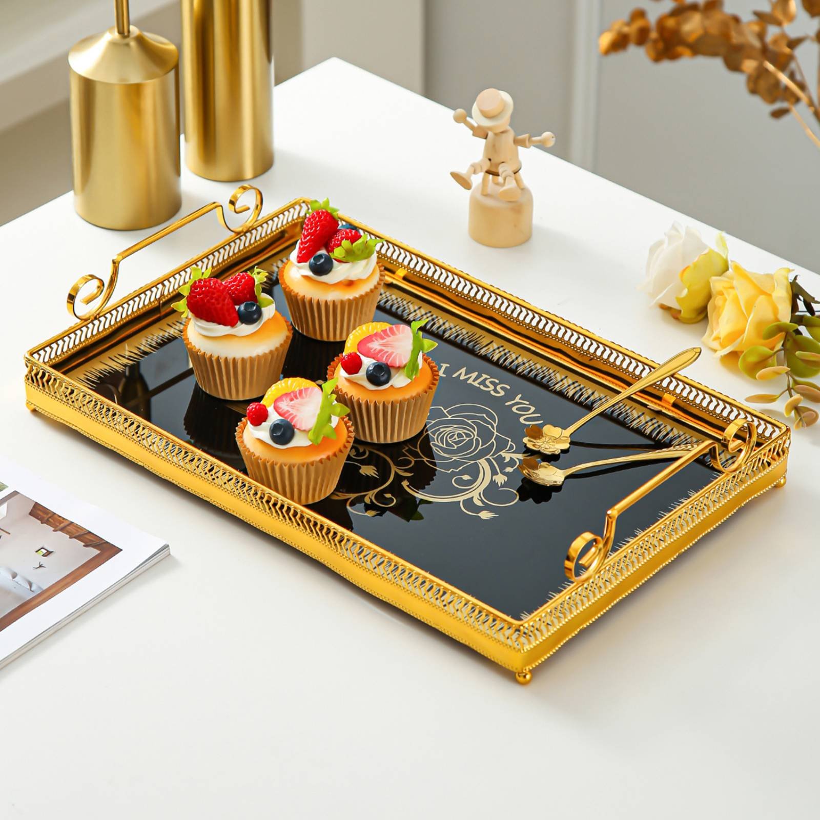 Decorative Mirror Tray Nordic  - đánh giá và giá Vanity Home Decor