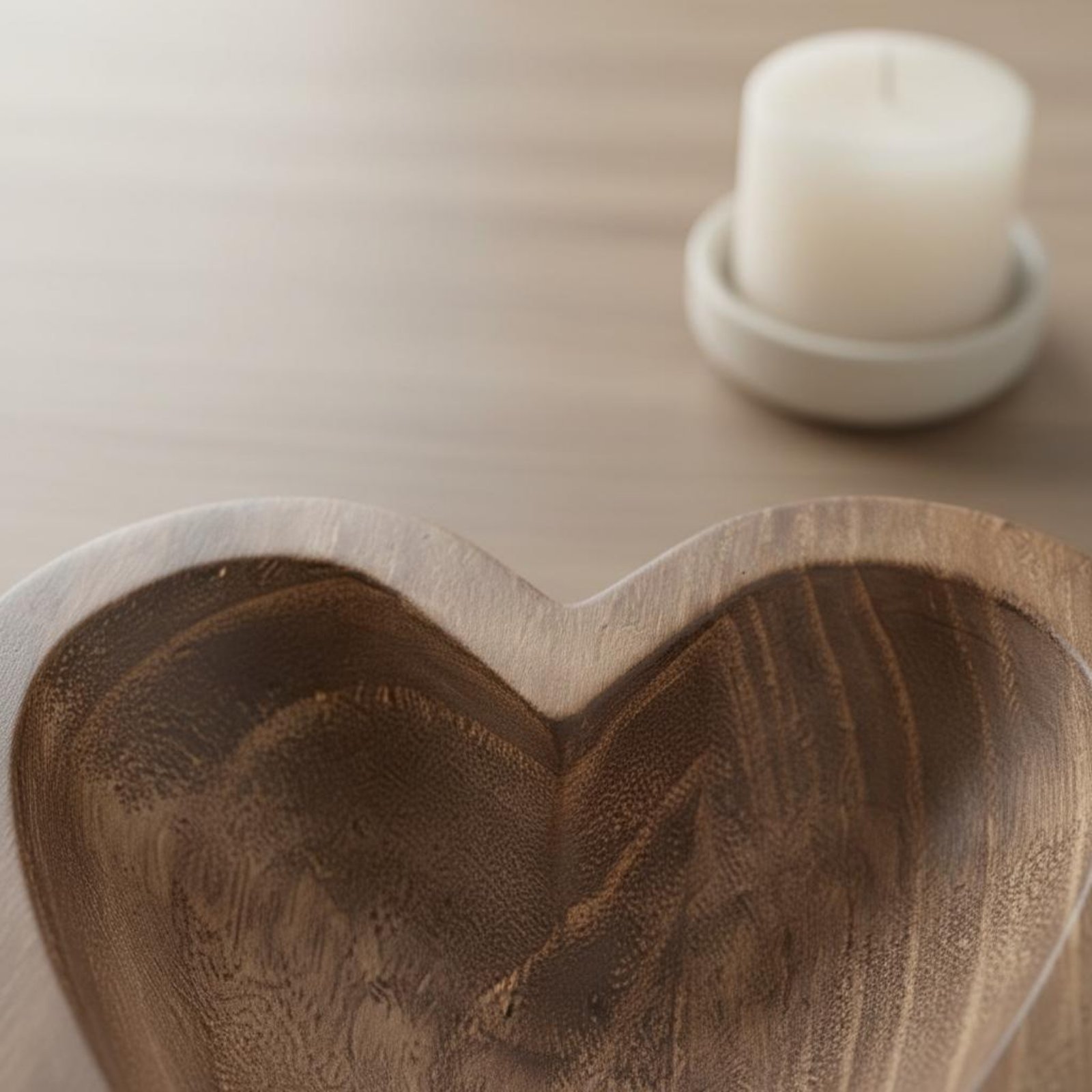 Heart Shaped Wooden Bowl Handm - đánh giá và giá Home Decor Handmade