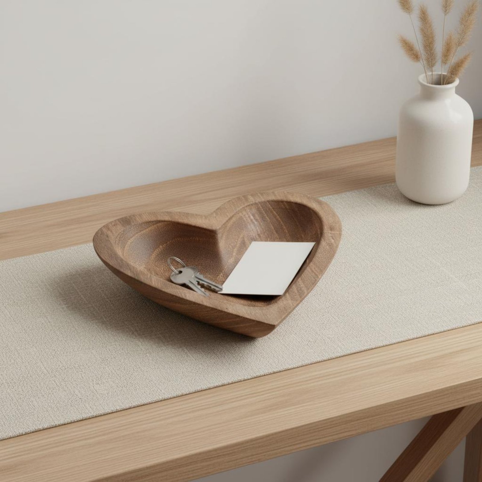 Heart Shaped Wooden Bowl Handm - đánh giá và giá Home Decor Handmade
