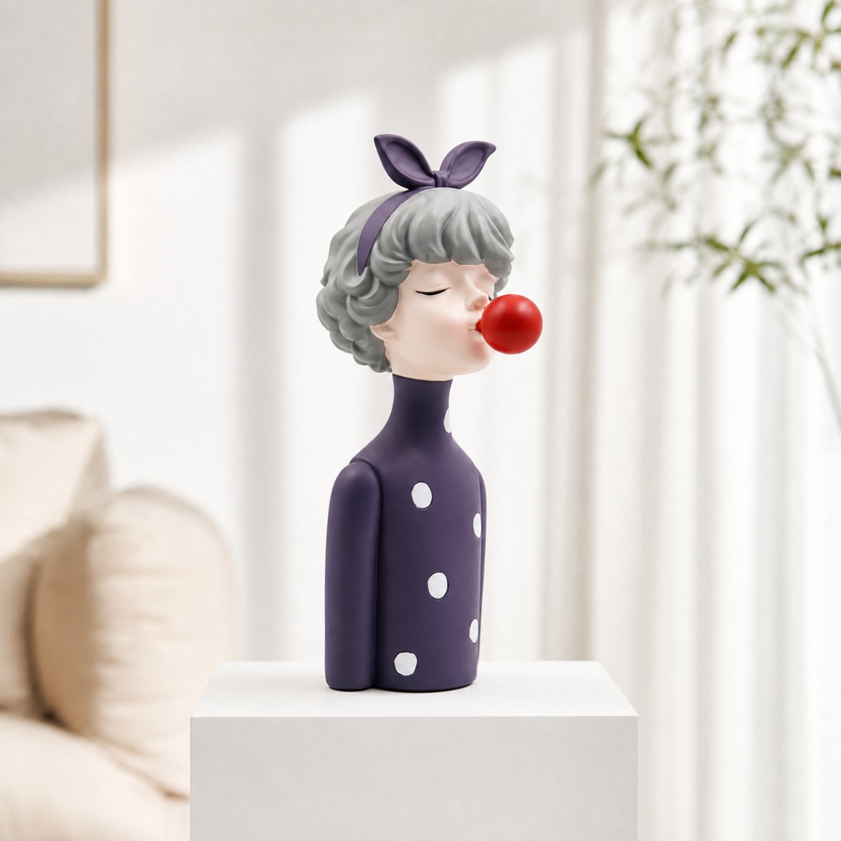 Nordic Bubble Gum Girl Resin F - đánh giá và giá Vanity Home Decor