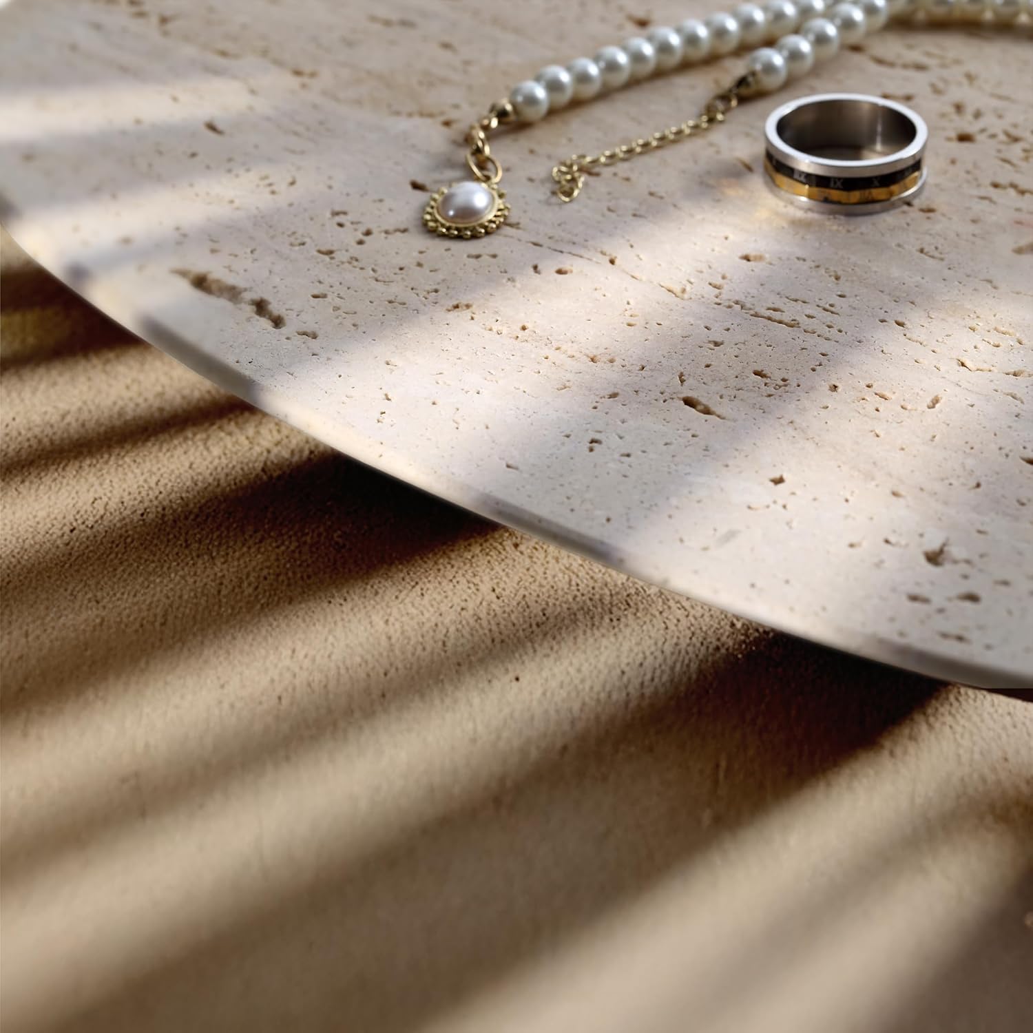 Travertine Vanity Tray for Bat - đánh giá và giá Vanity Home Decor