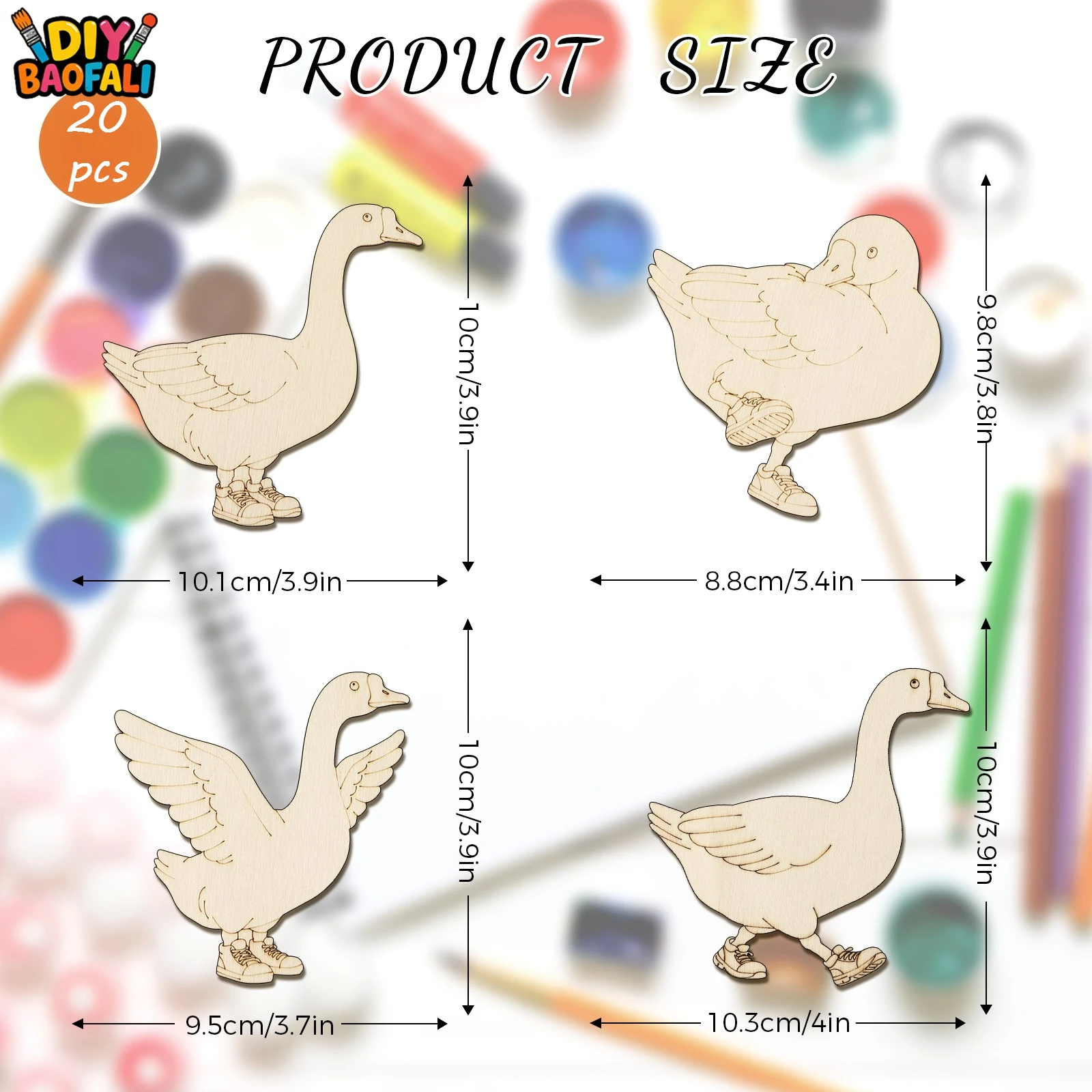 20pcs Unfinished Wooden Craft  - đánh giá và giá Home Decor Painting