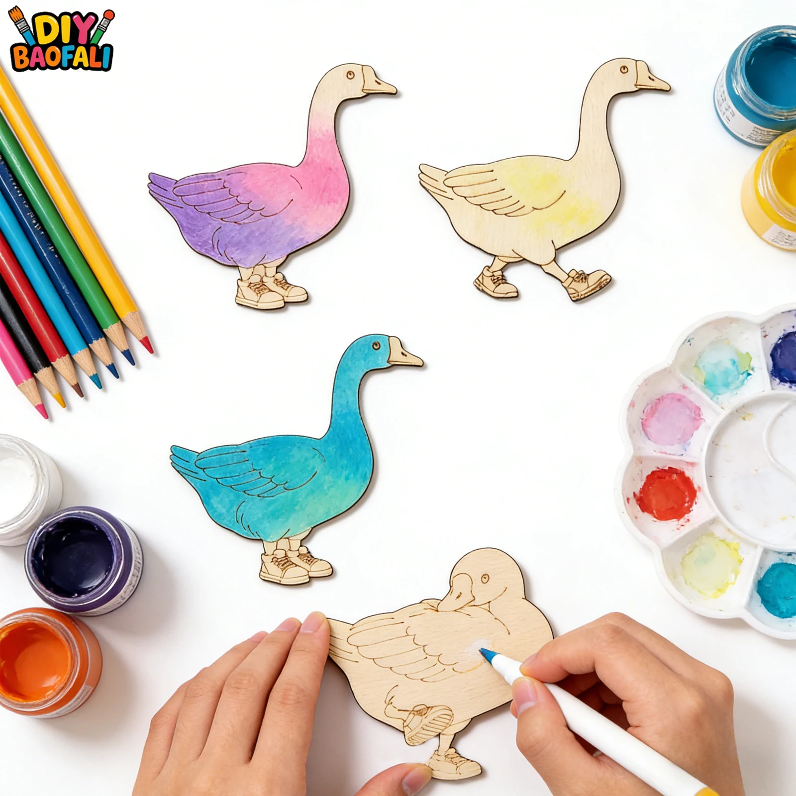 20pcs Unfinished Wooden Craft  - đánh giá và giá Home Decor Painting
